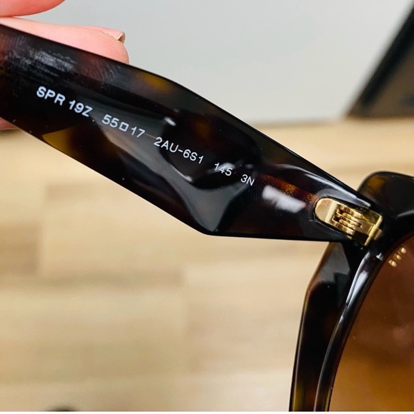 Prada PR 19ZS model, featuring a tortoise (Havana) frame and brown gradient main image 6
